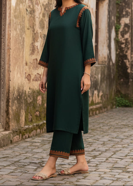 Grace W175-Embroidered 2pc marina dress