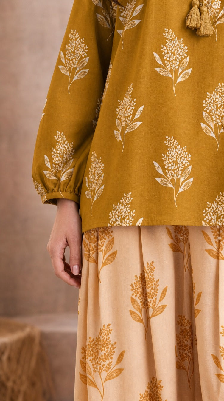 Grace W1060 - Digital Printed 2pc Silk Dress.