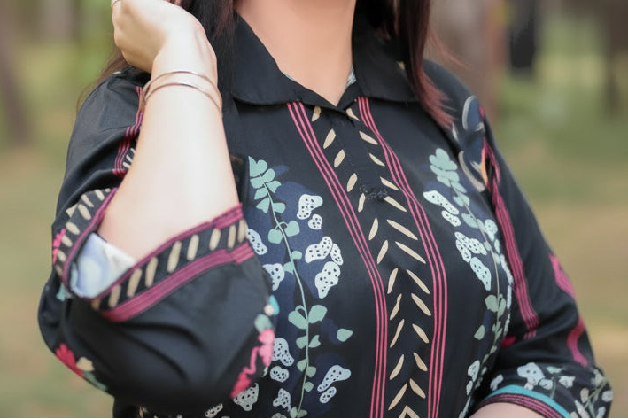 Grace W960- Digital Printed 2pc Karandi Dress.