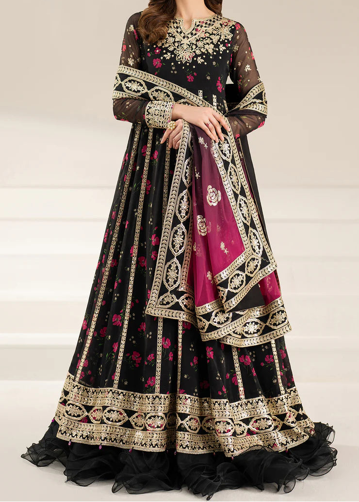 Grace S1337 - Printed & Embroidered 3pc Lawn Dress With Embroidered Chiffon Dupatta.