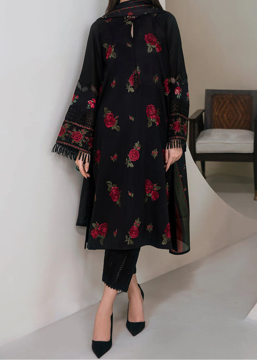 Grace S1389 - Embroidered 3pc Lawn Dress With Printed Lawn Dupatta.