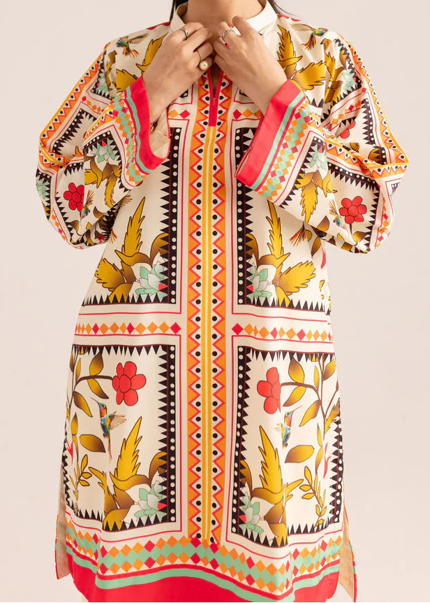 Grace W946- Digital Printed 2pc Karandi Dress.