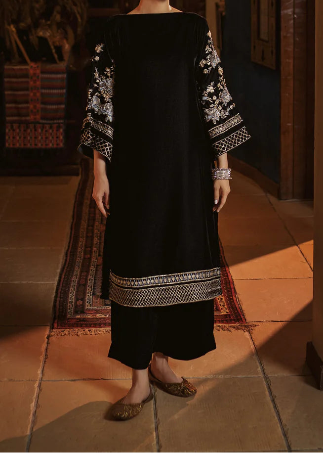 Grace W1004-Embroidered 2pc Velvet Dress.