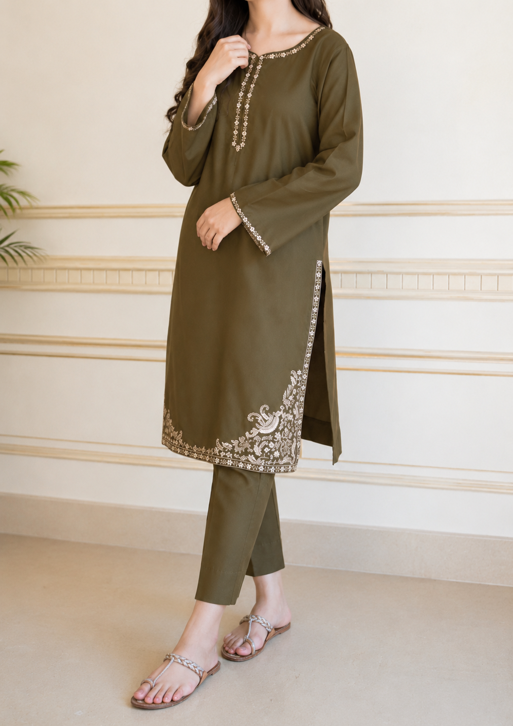 Grace W1022-Embroidered 2pc Marina Dress.