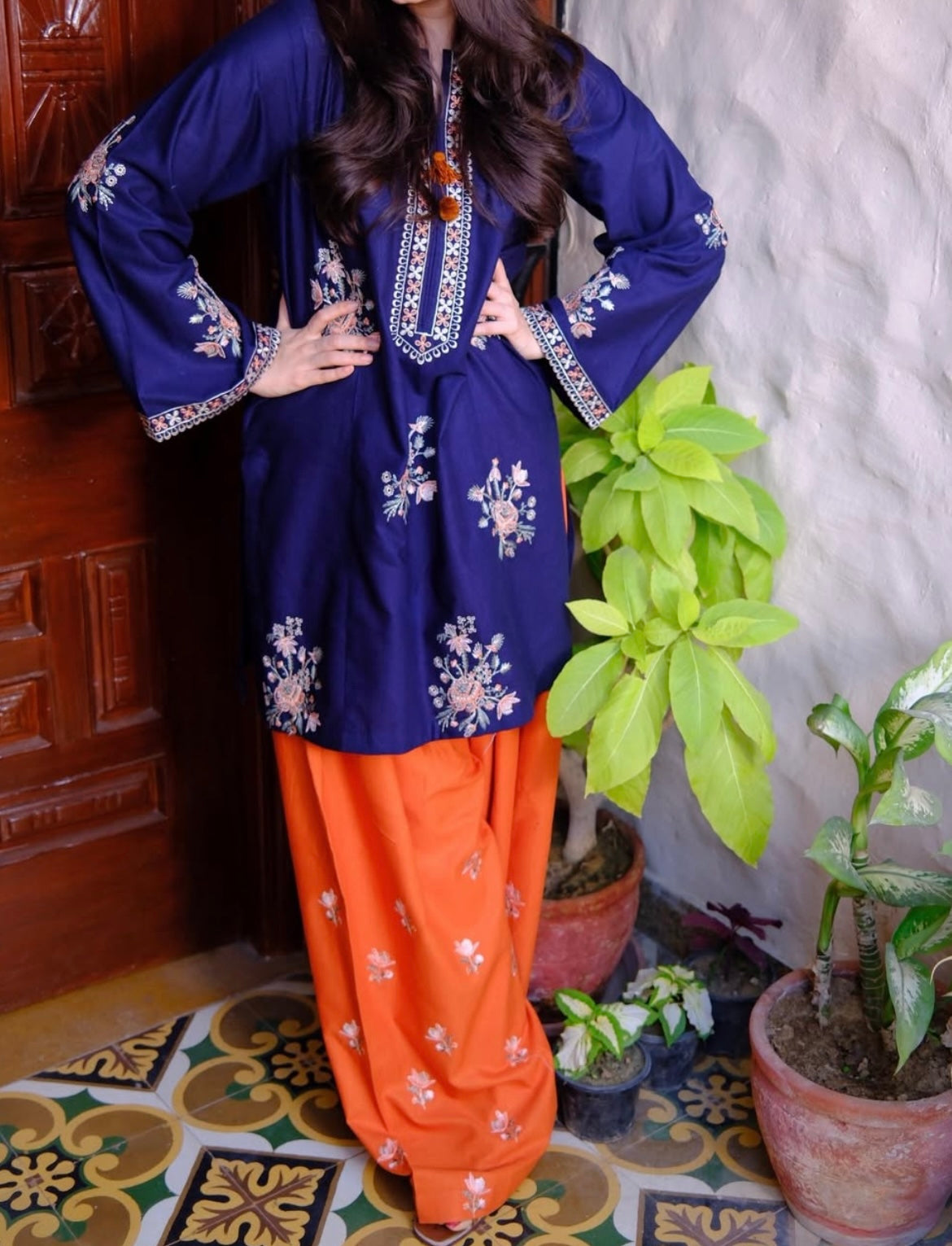 Grace W992-Embroidered 2pc Marina Dress.