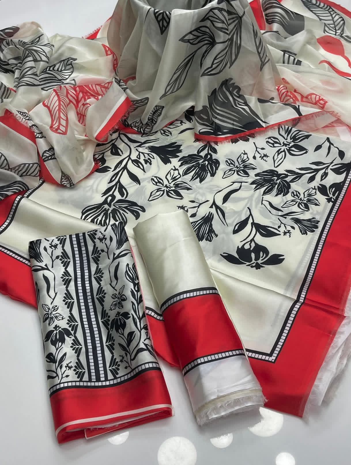 Grace W700 - Digital Printed 3pc Silk dress With Digital Printed Silk Dupatta.