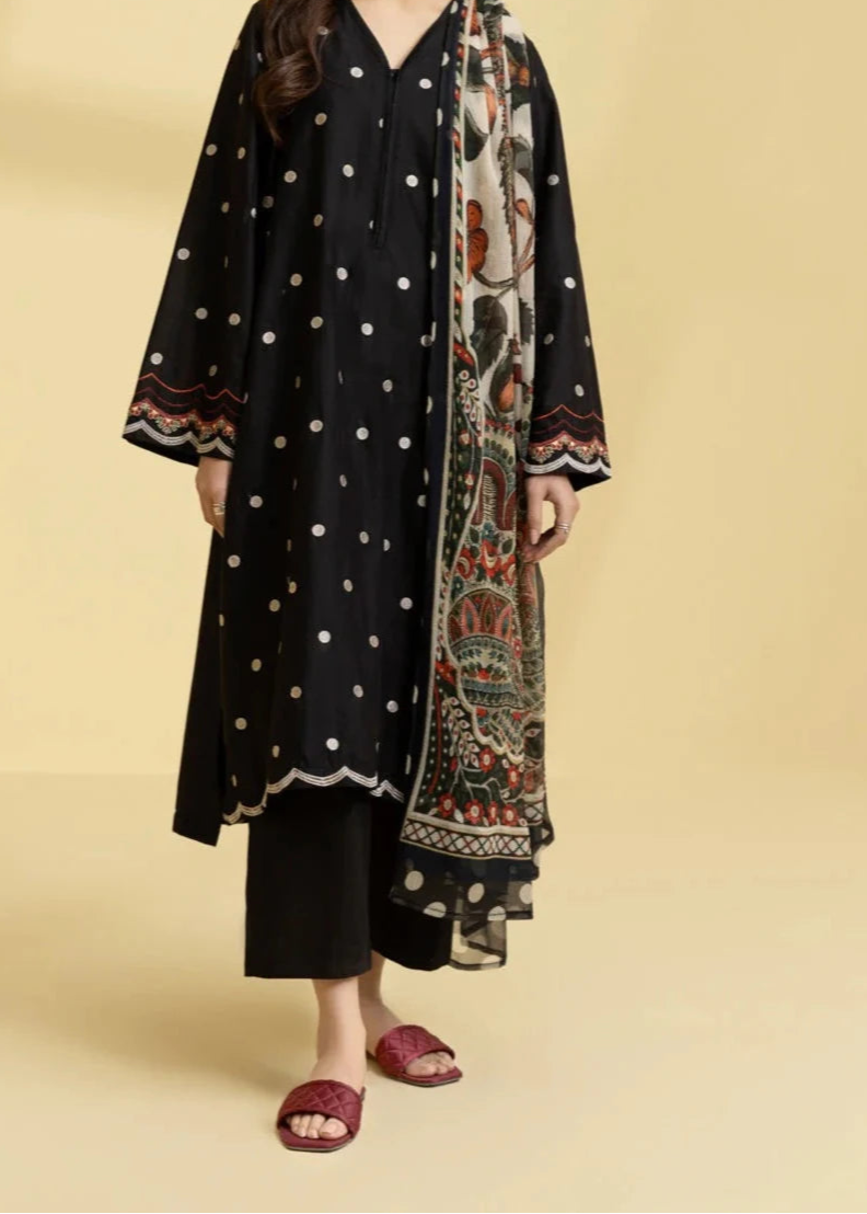 Grace S1270-Embroidered 3pc Lawn Dress With Printed Munar Dupatta.