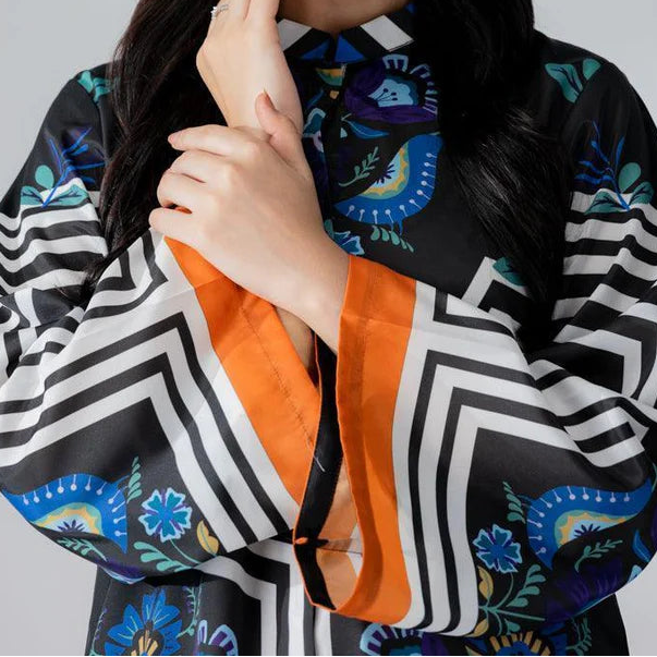 Grace W959- Digital Printed 2pc Karandi Dress.