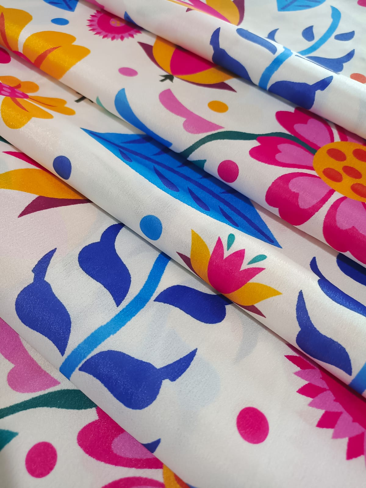 Grace W281- Printed 2pc soft crepe dress