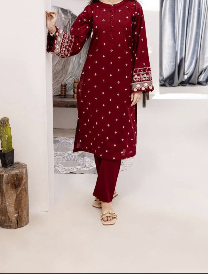 Grace S1217-Embroidered 2pc Lawn Dress
