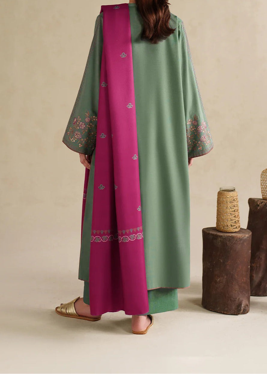 Grace S1290-Embroidered 3pc Lawn Dress With Printed Lawn Dupatta.