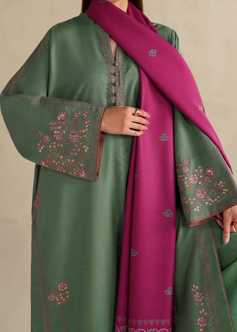 Grace S1290-Embroidered 3pc Lawn Dress With Printed Lawn Dupatta.