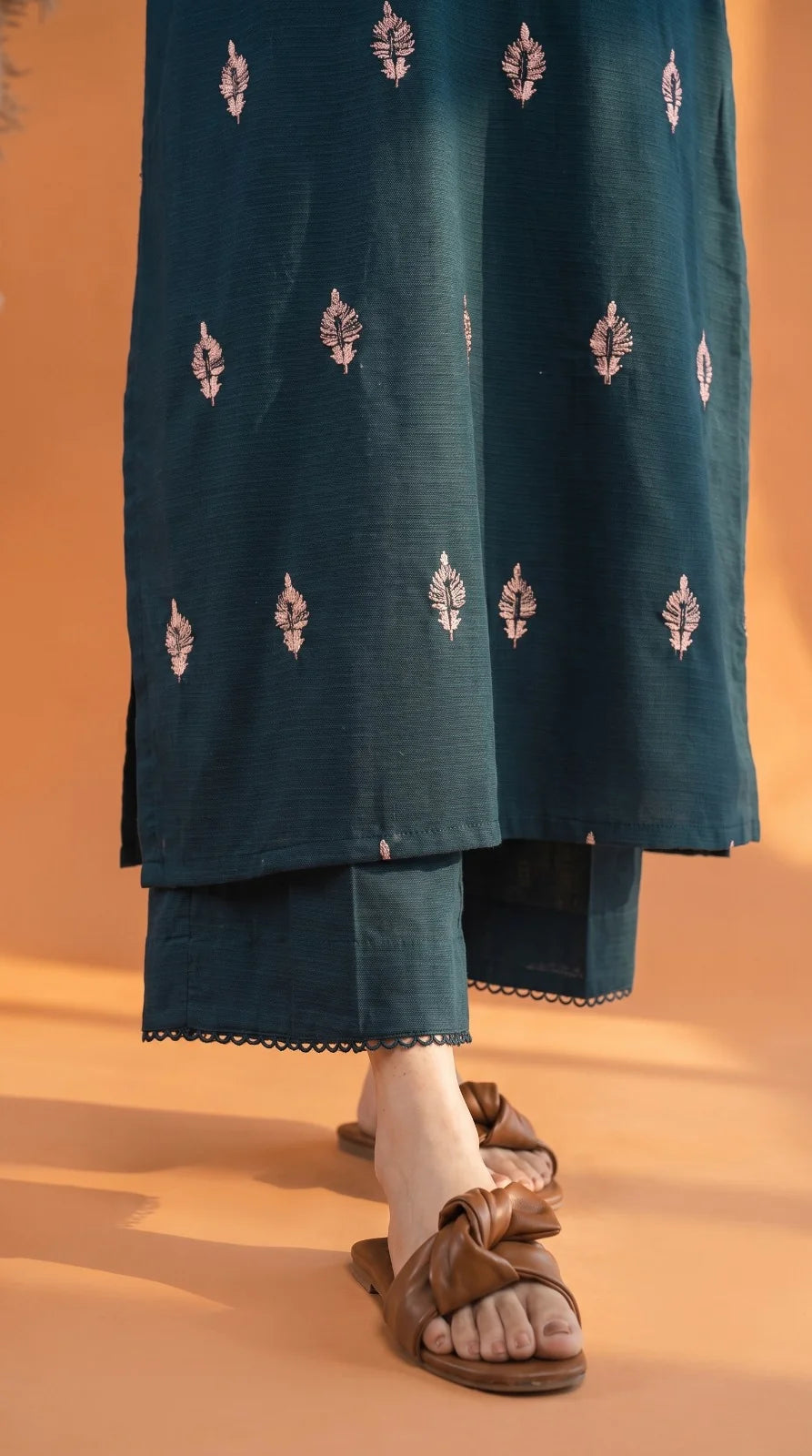 Grace Z-(W1055) - Stitched Embroidered 2pc Marina Dress.