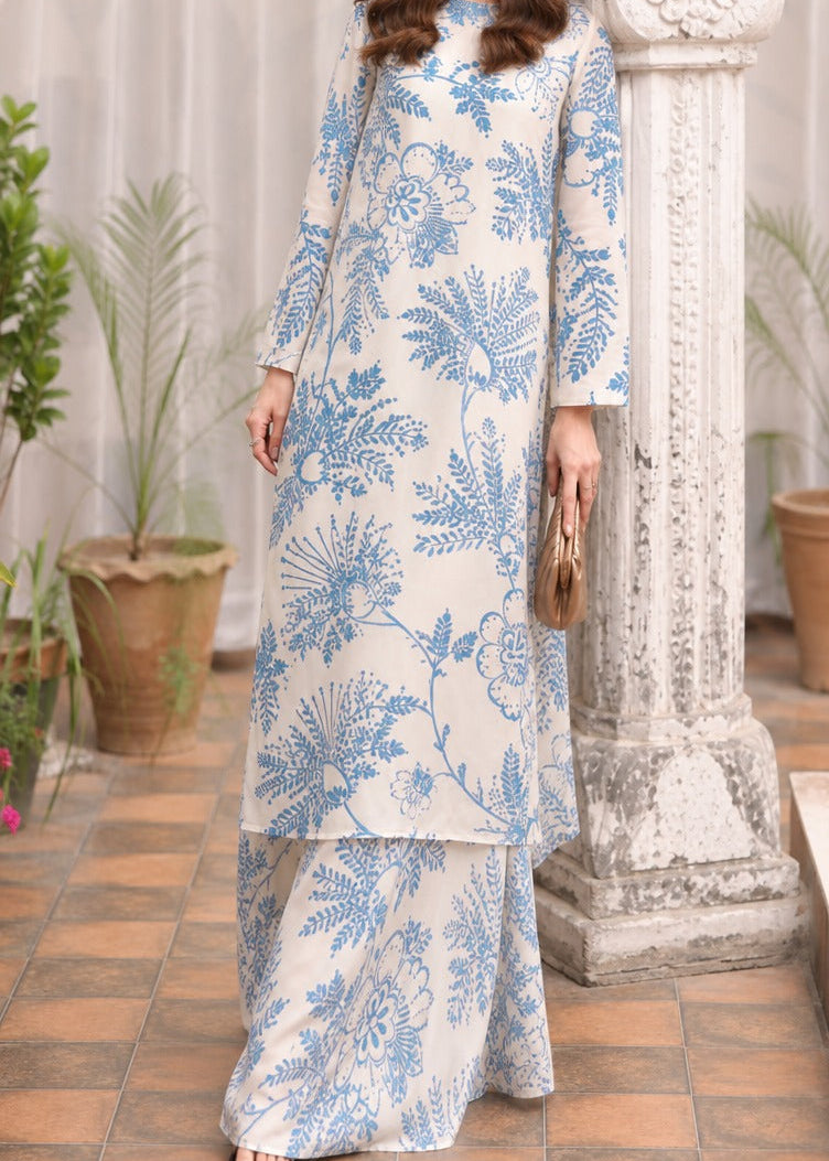 Grace W1065 - Digital Printed 2pc Silk Dress.