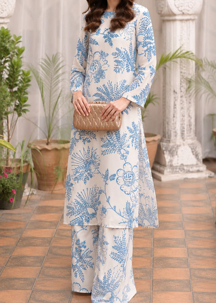 Grace W1065 - Digital Printed 2pc Silk Dress.