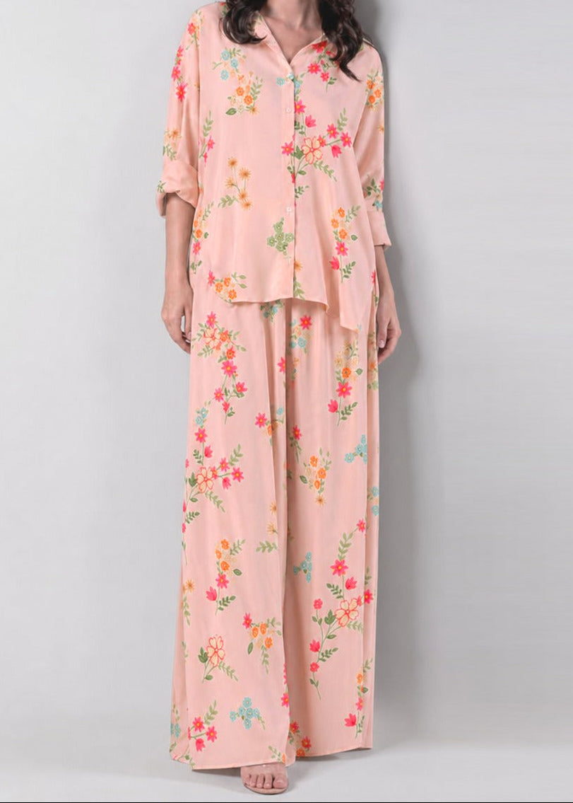 Grace W1066 - Digital Printed 2pc Silk Dress.