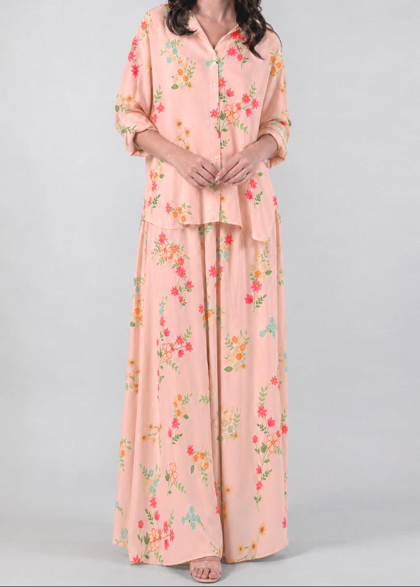 Grace W1066 - Digital Printed 2pc Silk Dress.