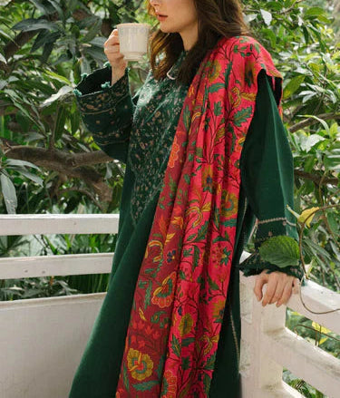 Grace S1154-Embroidered 3pc Lawn Dress With Printed Munar Dupatta.