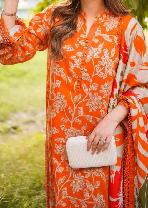 Grace S1316 - Digital Printed 3pc Lawn Dress With Digital Printed Chiffon Dupatta .