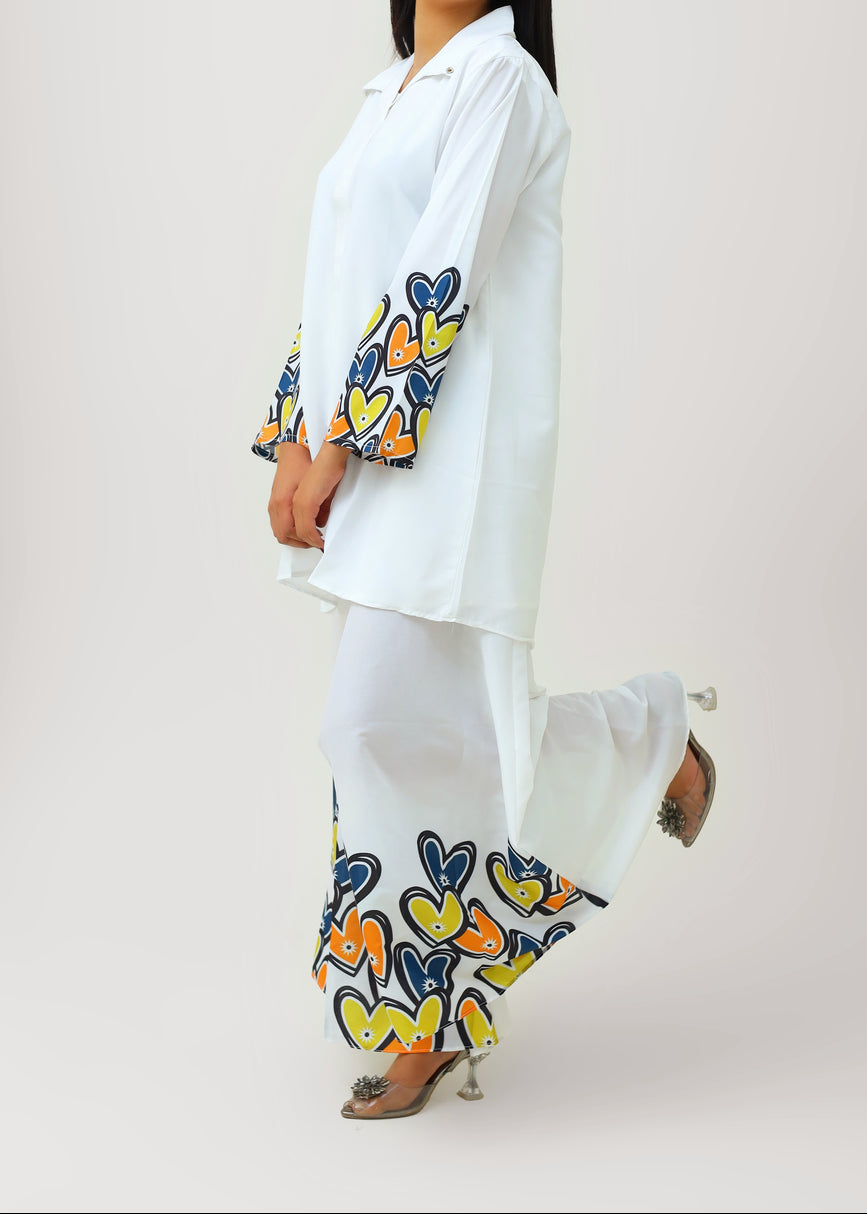 CS-109 FLORA- STITCHED 2PC PRINTED CO-ORD SET.