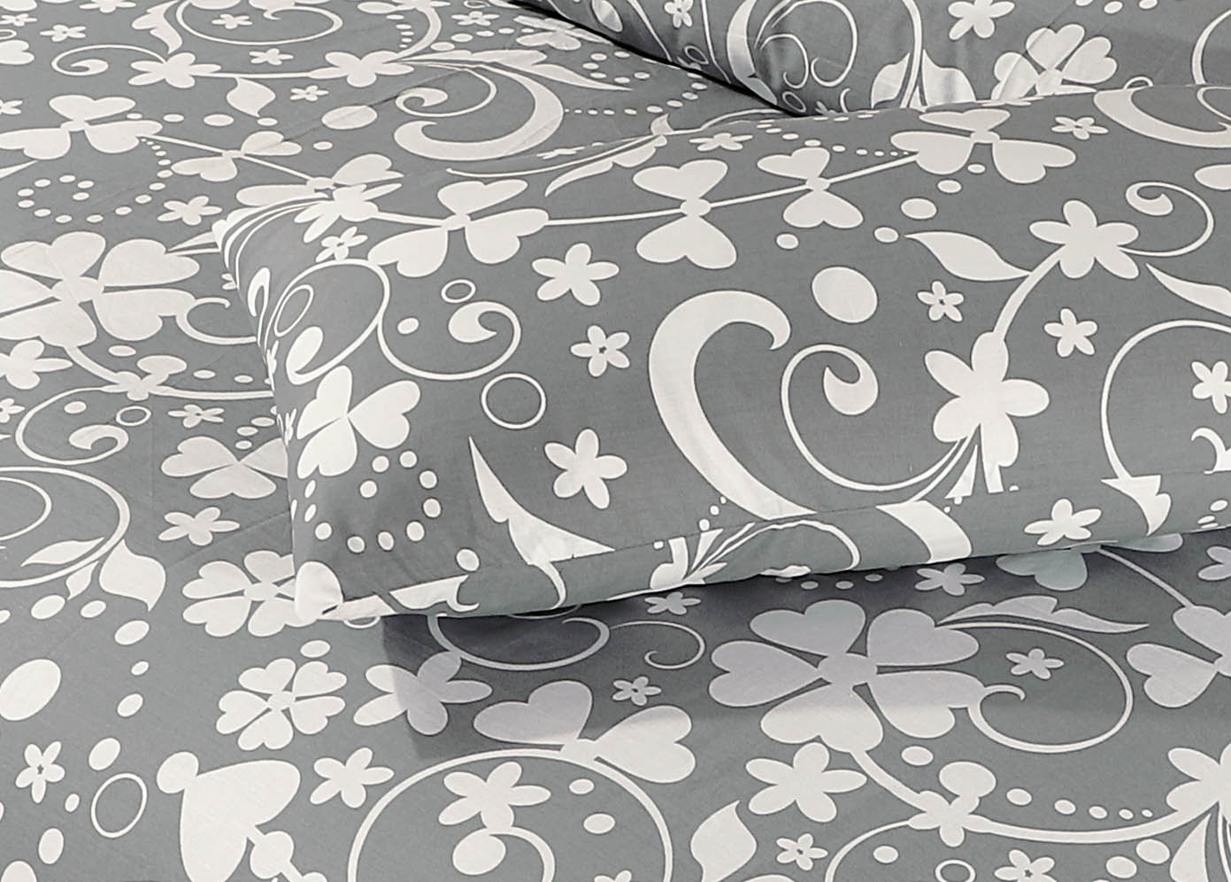 Grace D548-Cotton PC King Size Bedsheet with 2 Pillow Covers.