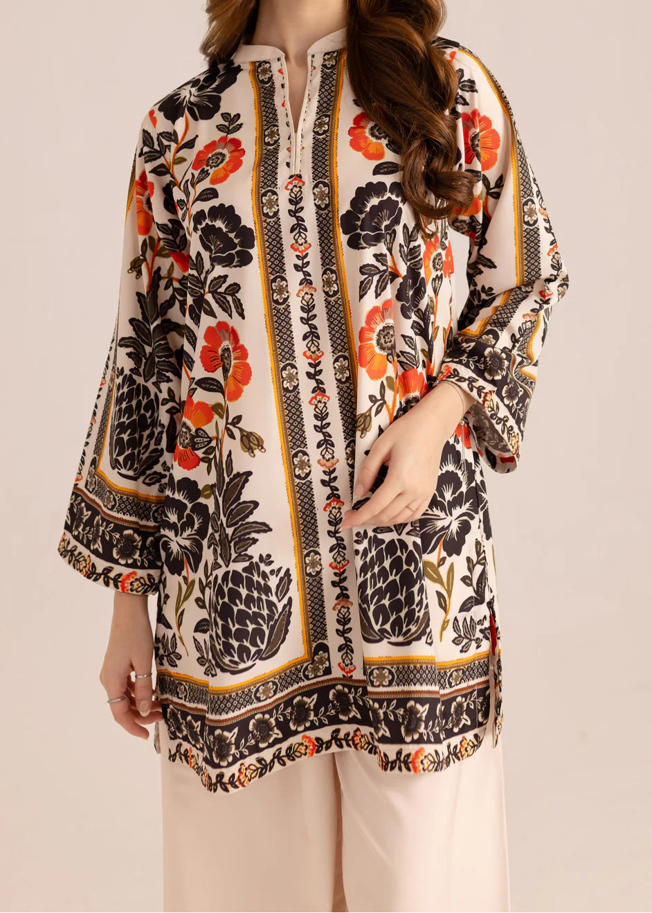 CS-113 AQUA- STITCHED 2PC PRINTED CO-ORD SET.
