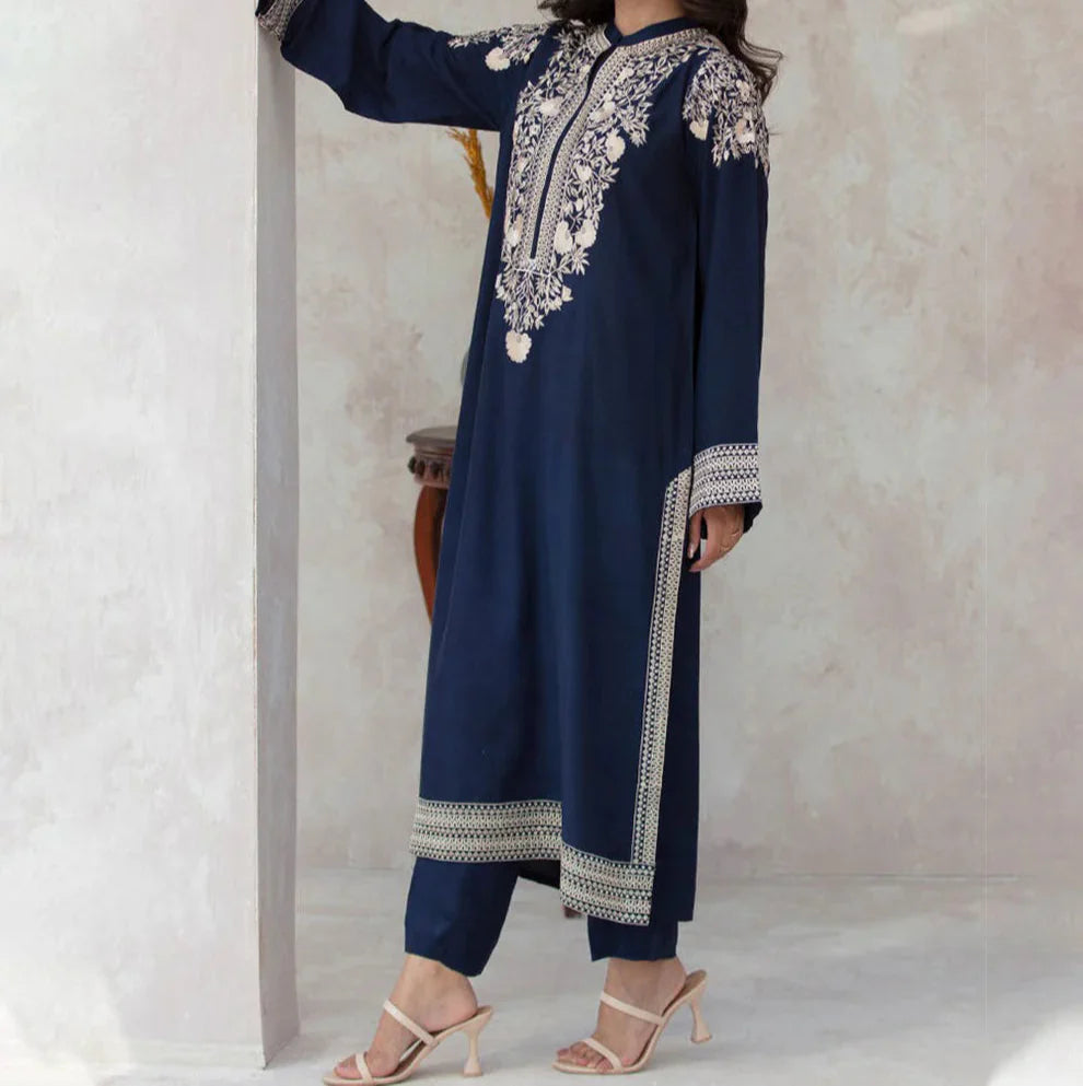 Grace Z-(W692) - Stitched Embroidered 2pc Marina Dress