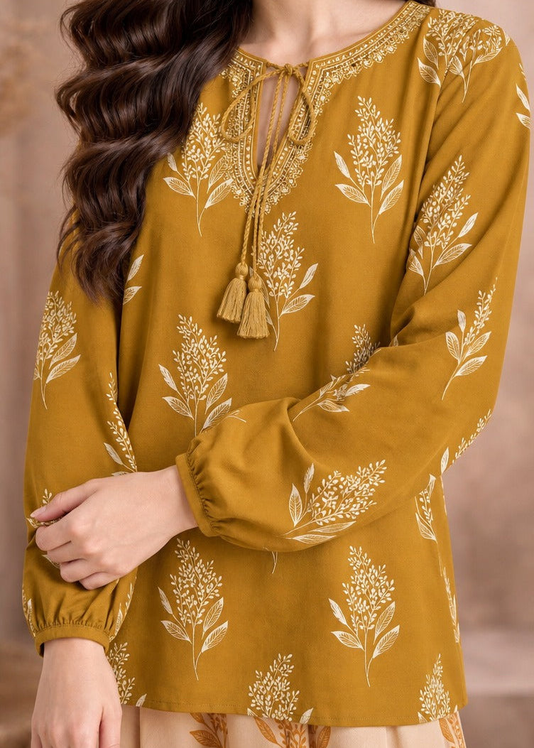Grace W1060 - Digital Printed 2pc Silk Dress.