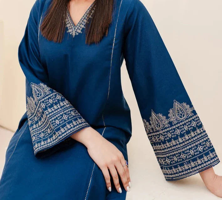 Grace W684- Embroidered 2pc Marina dress