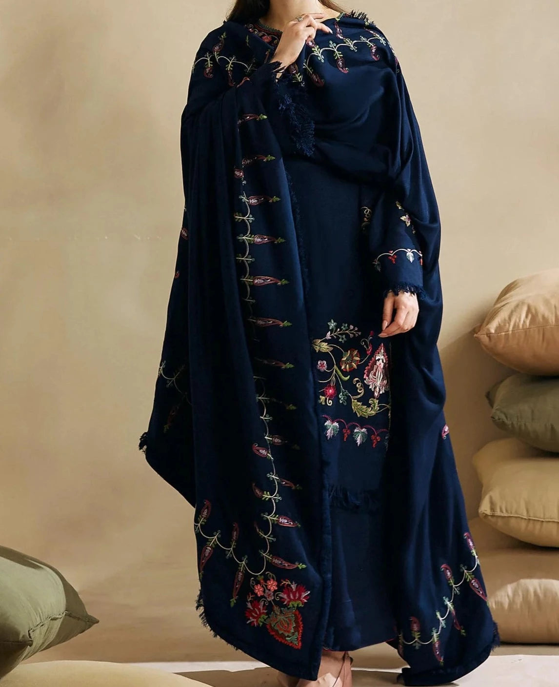 Grace W633- Embroidered 2pc marina dress
