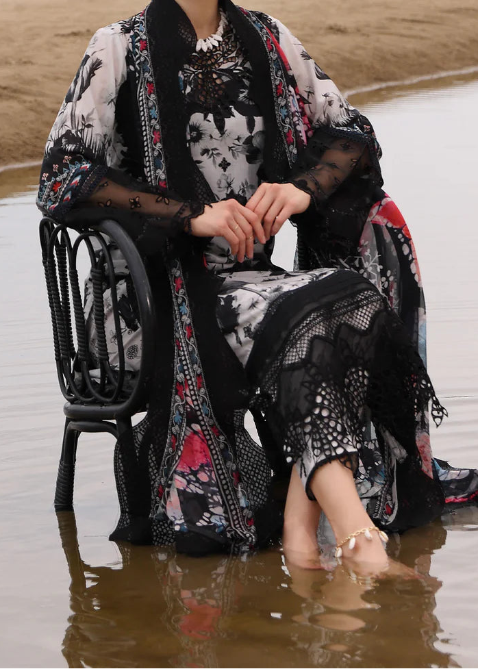 Grace S1289 - Printed & Embroidered 3pc Lawn Dress With Digital Printed Chiffon Dupatta.