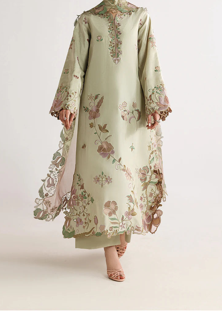 Grace S1471 - Embroidered 3pc Lawn Dress With Tie &amp; Dye Chiffon Dupatta.