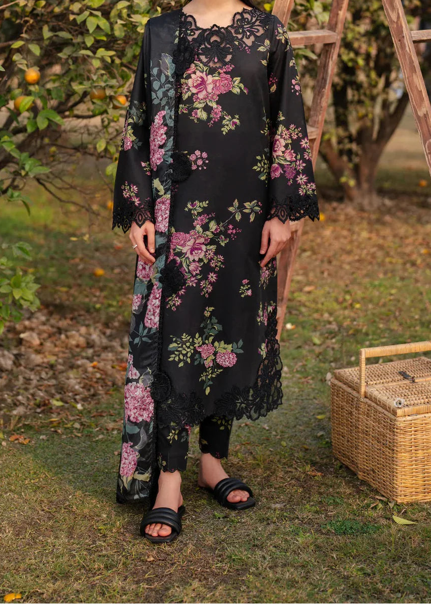 Grace S1302 - Printed &amp; Embroidered 3pc Lawn Dress With Digital Printed Chiffon Dupatta.
