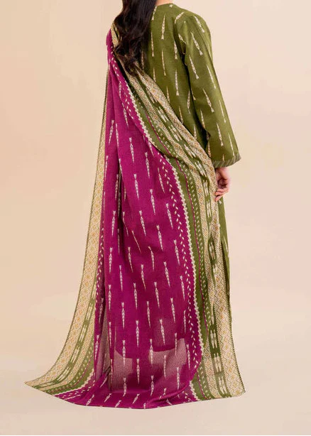 Grace Z-(W815 ) - Stitched Digital Printed 3pc Karandi Dress With Digital Printed Karandi Shawl.