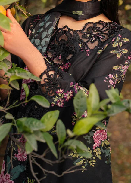 Grace S1302 - Printed & Embroidered 3pc Lawn Dress With Digital Printed Chiffon Dupatta.