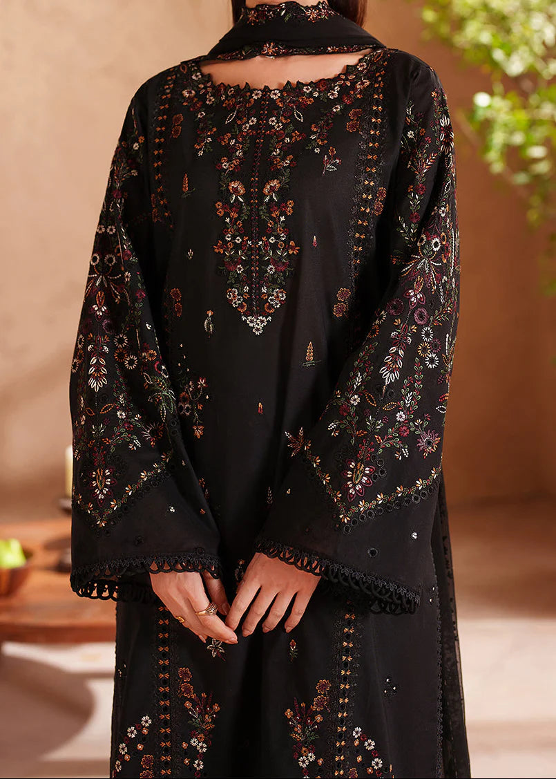 Grace Z-(S1468) - Stitched Embroidered 3pc Lawn Dress With Embroidered Chiffon Dupatta.