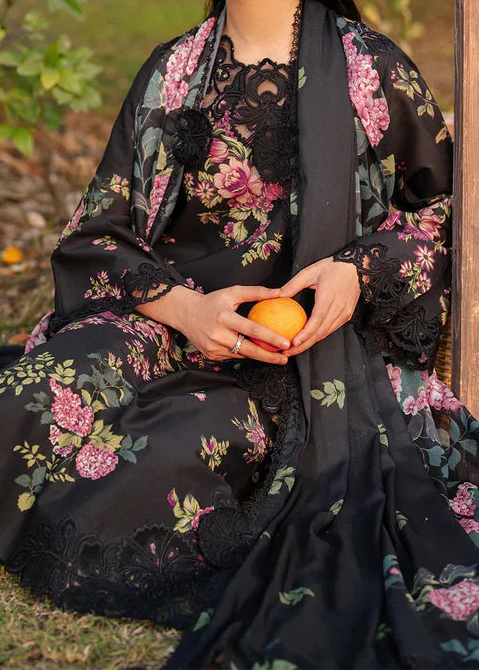 Grace S1302 - Printed & Embroidered 3pc Lawn Dress With Digital Printed Chiffon Dupatta.