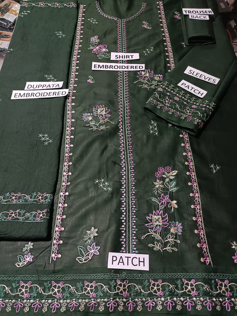 Grace S873-Embroidered 3pc Lawn Dress with Embroidered Munar Dupatta.