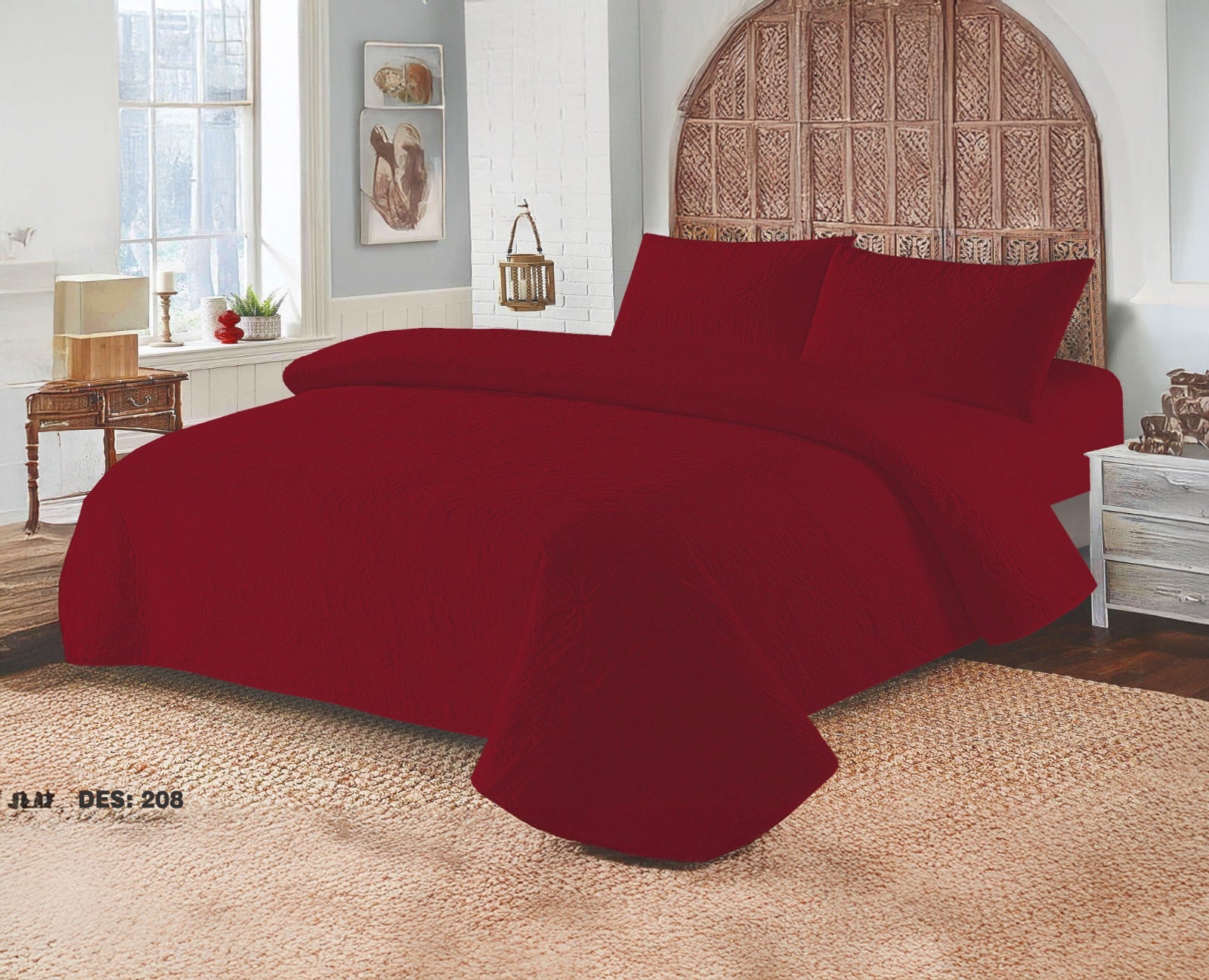 FL1007- Summer Bedspread Set - 3Pcs