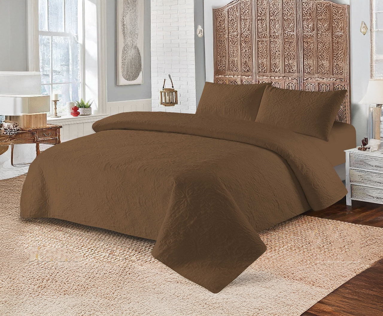 FL1008- Summer Bedspread Set - 3Pcs