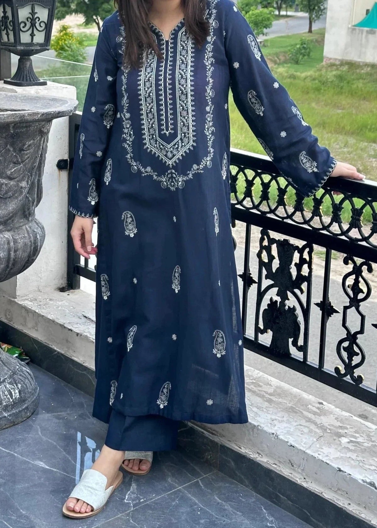Grace W682- Embroidered 2pc Khaddar dress