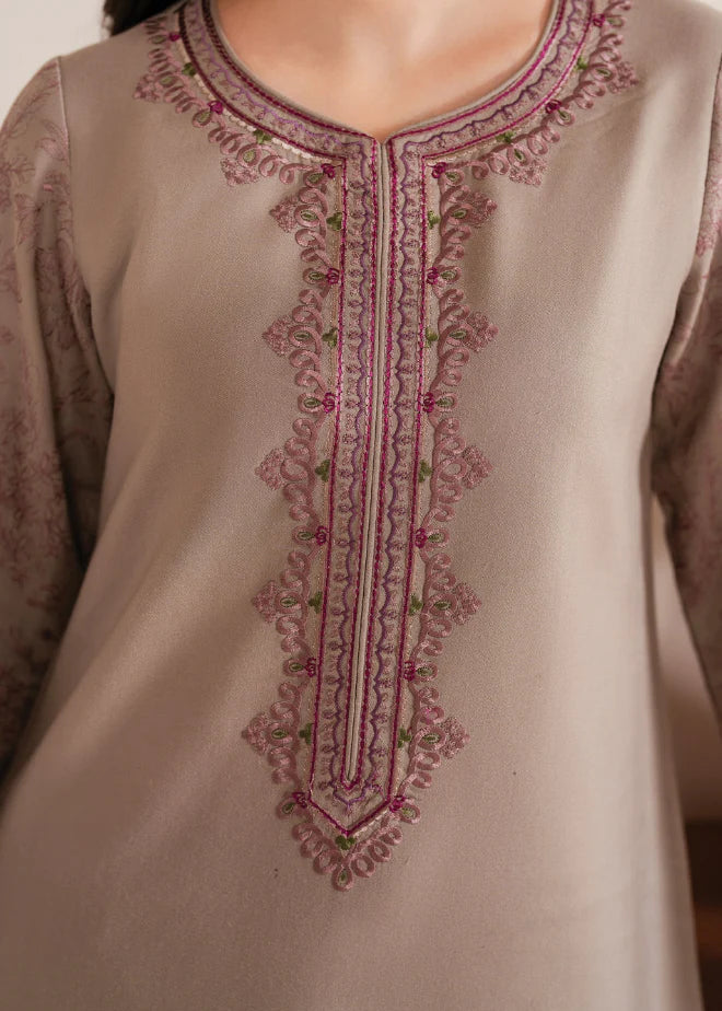 Grace W755 - Embroidered 3pc Marina Dress With Printed Shawl.