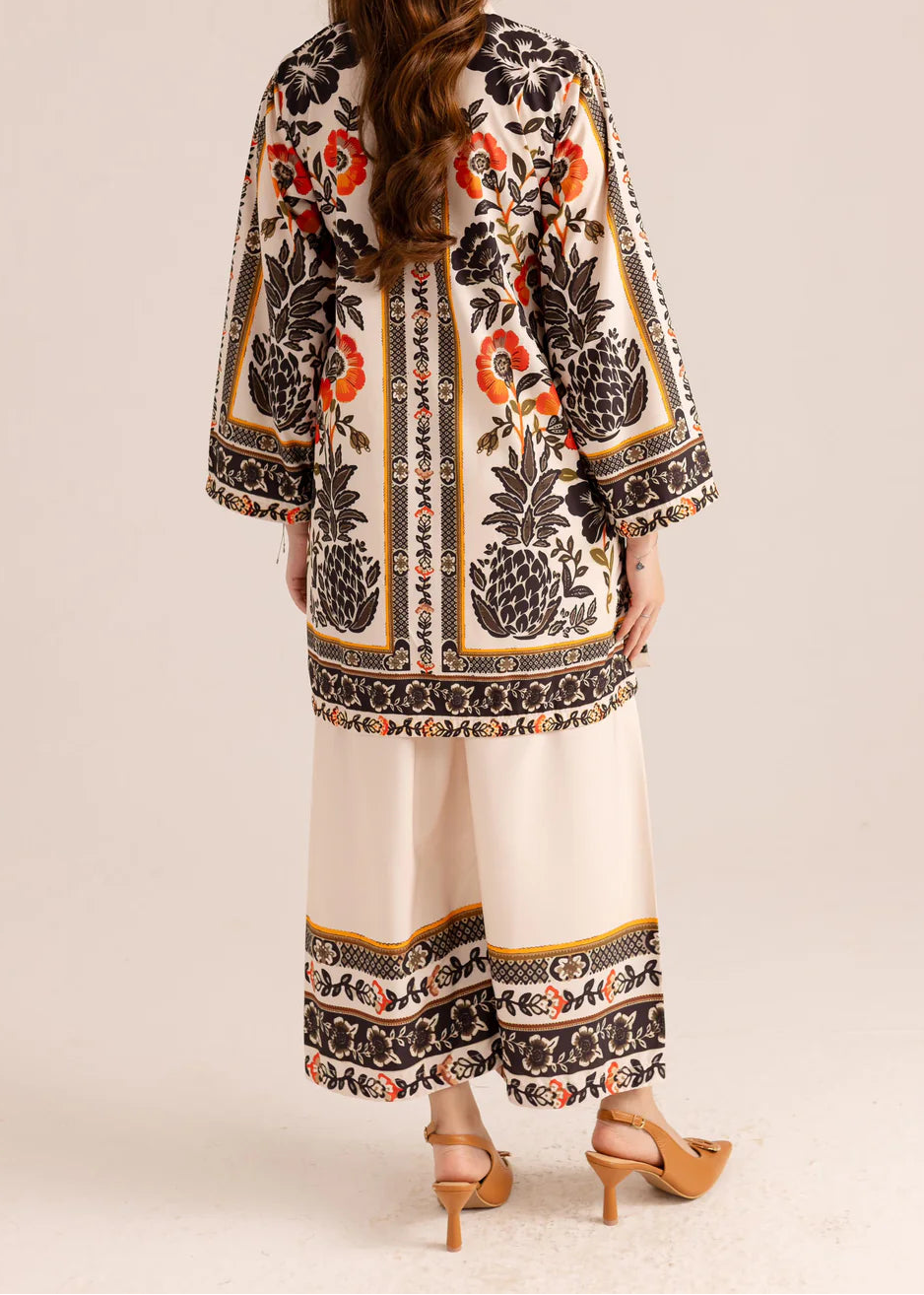 Grace W966- Digital Printed 2pc Karandi Dress.