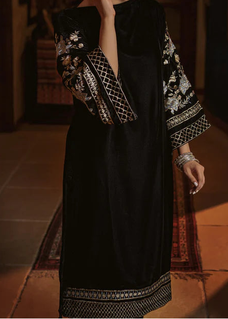 Grace W1004-Embroidered 2pc Velvet Dress.