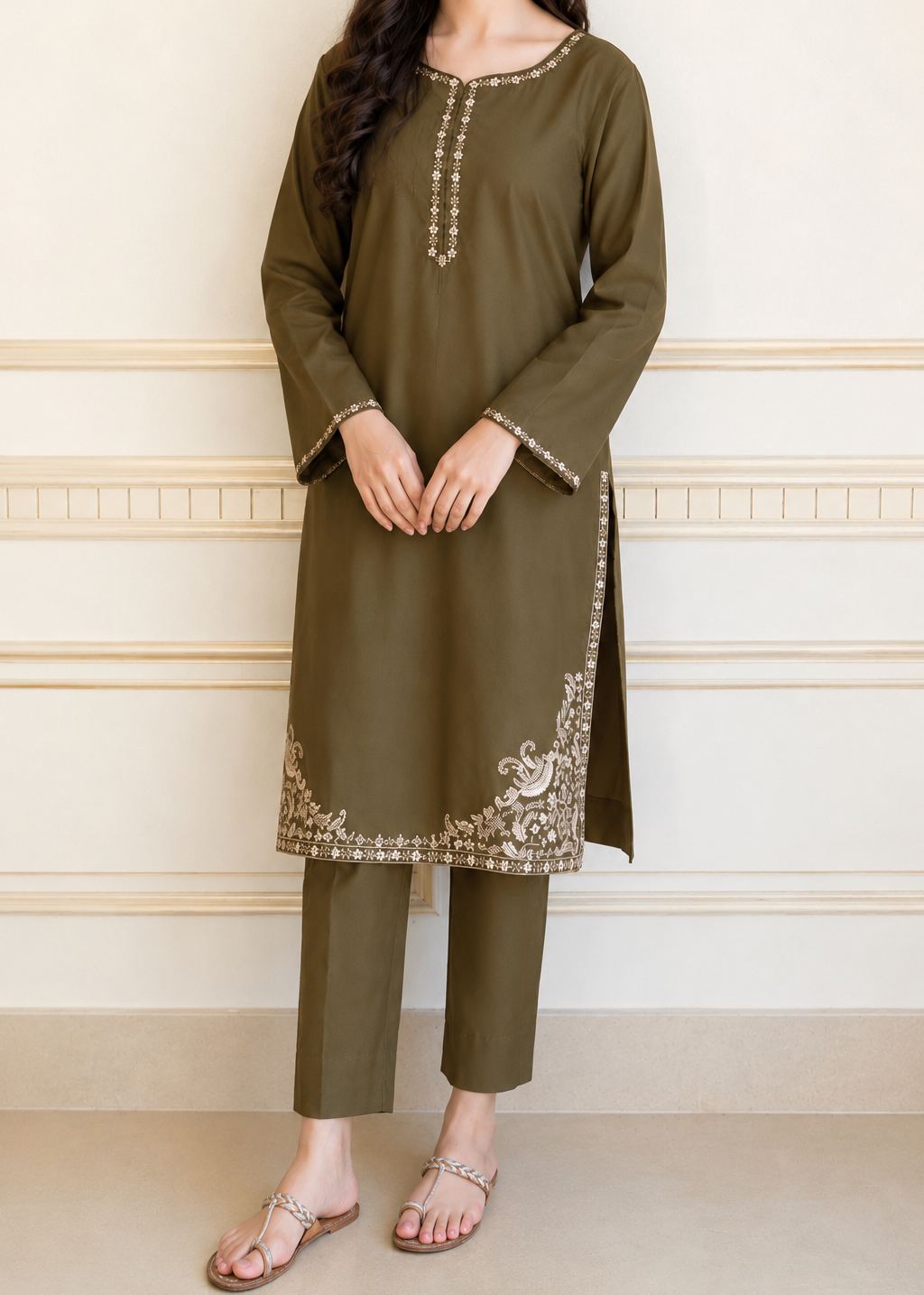 Grace W1022-Embroidered 2pc Marina Dress.
