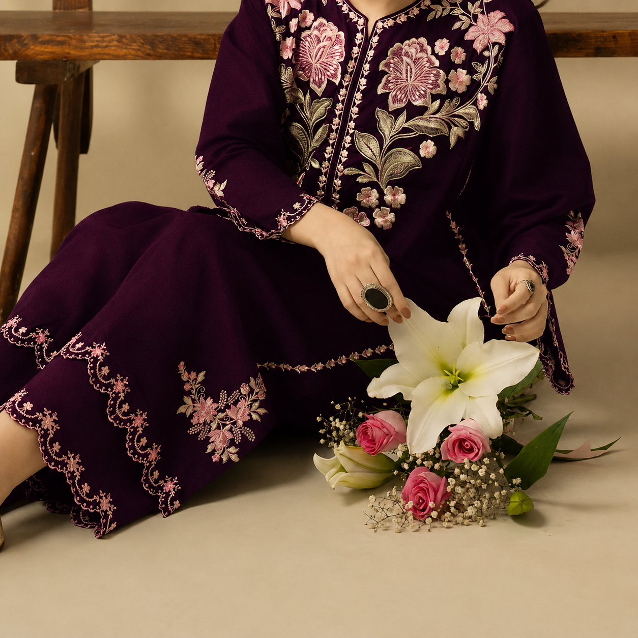 Grace S1464-Embroidered 2pc Lawn Dress.