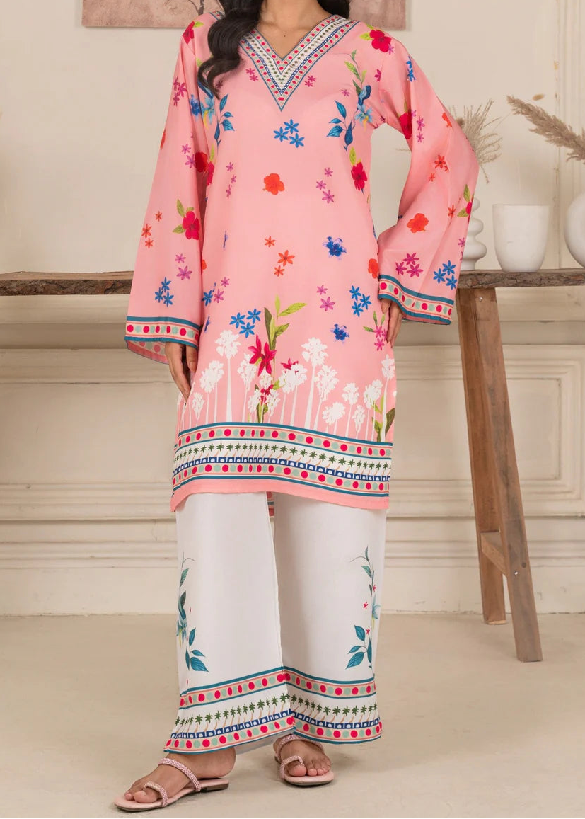 Grace W926 - Digital Printed 2pc Silk Dress.