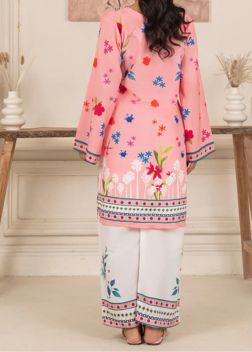 Grace W926 - Digital Printed 2pc Silk Dress.