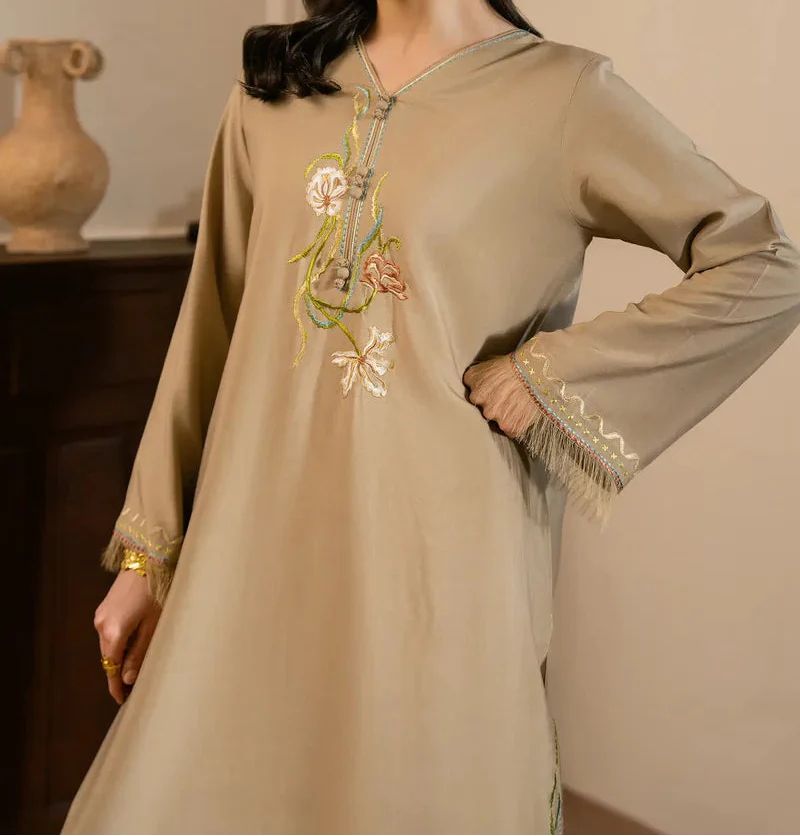 Grace Z-(S1435 ) - Stitched Embroidered 2pc Lawn Dress.