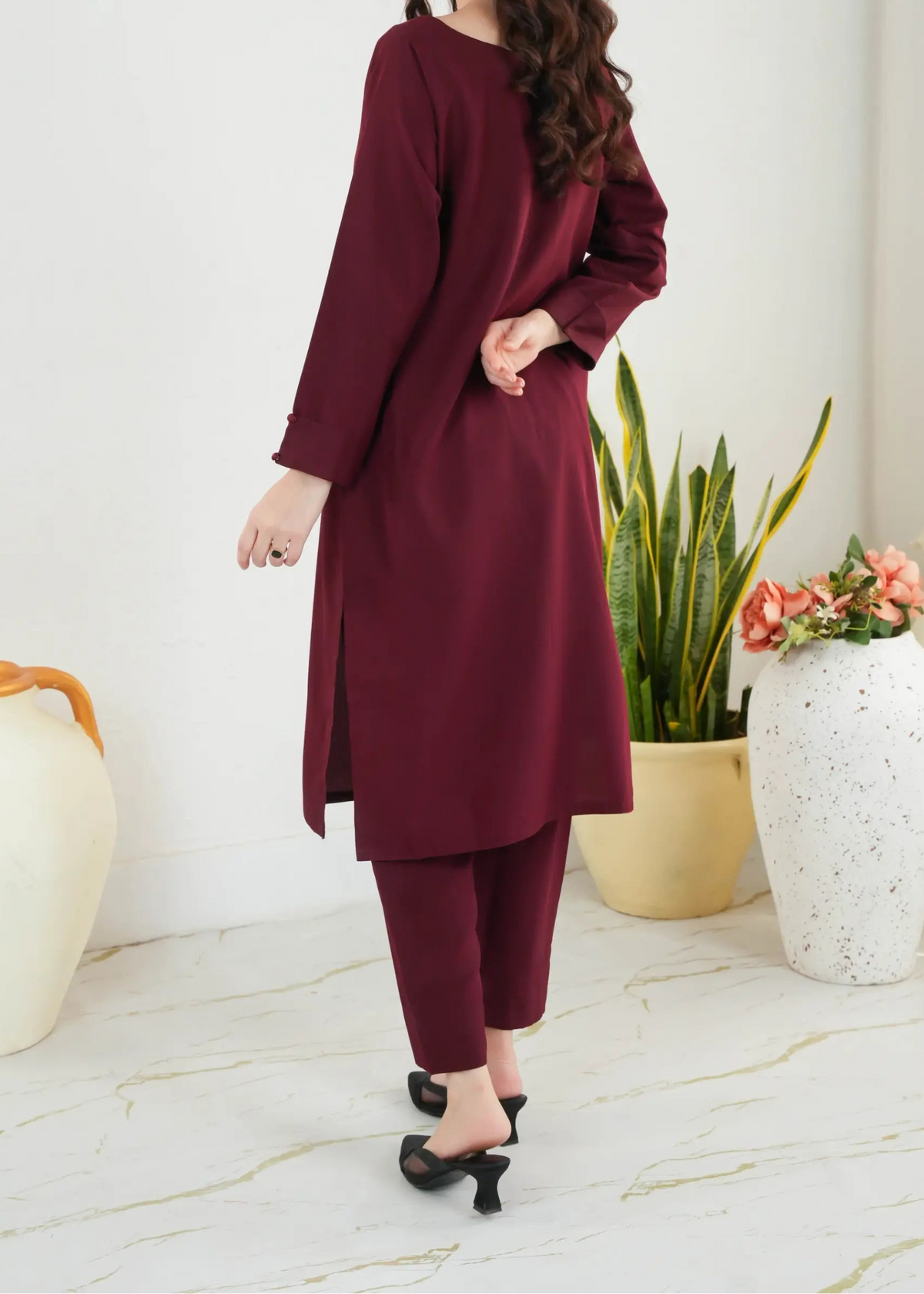 C-S 049- STITCHED 2PC LAWN CO-ORD SET.